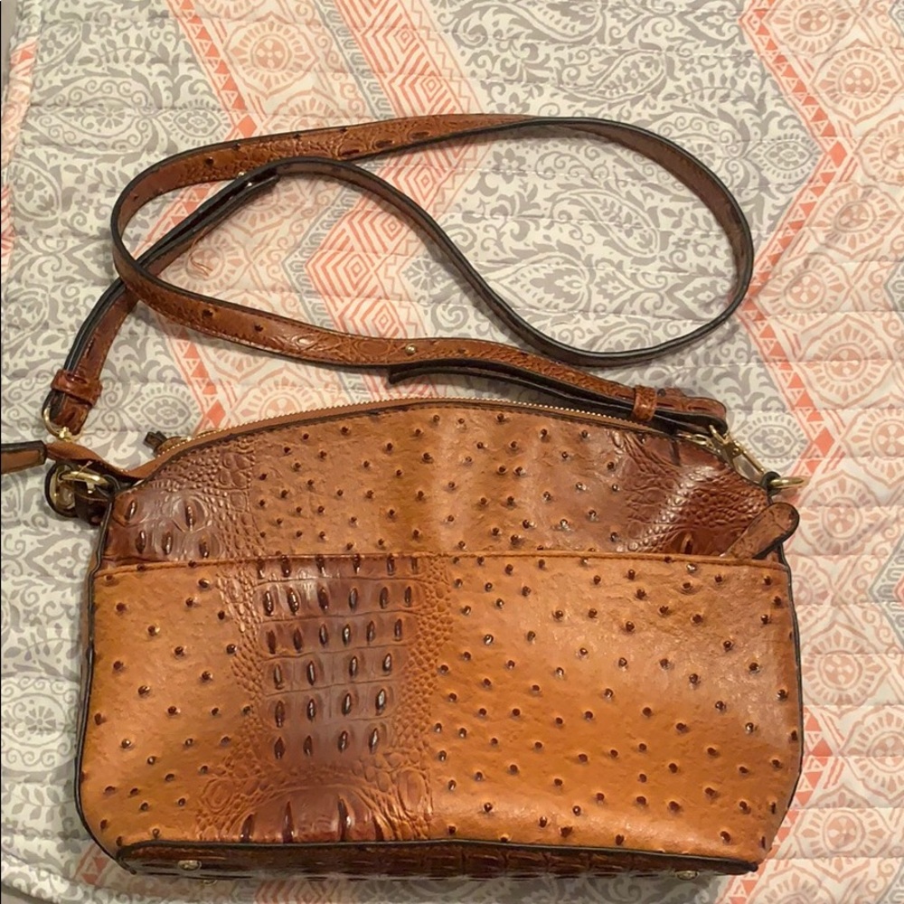 Cognac colored crossbody bag